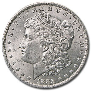1885 O Morgan SIlver Dollar UNC: Morgan Silver Dollars are some of the most popular silver bullion ever produced by the United States Mint. With their history and connection to the old American West, these coins are sought-after by b