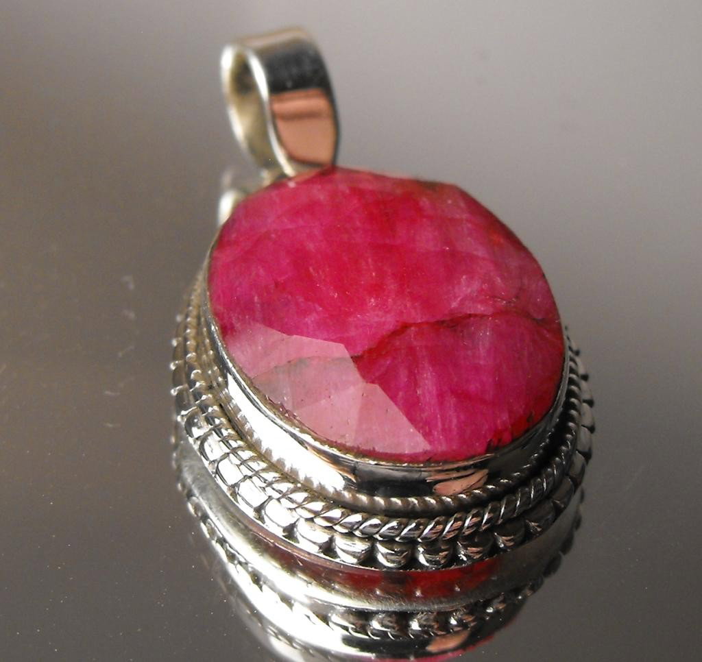 9.74 ct Ruby Pendant Sterling $ 2300 GG GIA: This item was appraised with the gemstone in mount. Each gemstone has been evaluated on a case by case basis, some stones are higher quality than others and will be more valuable than larger stones of
