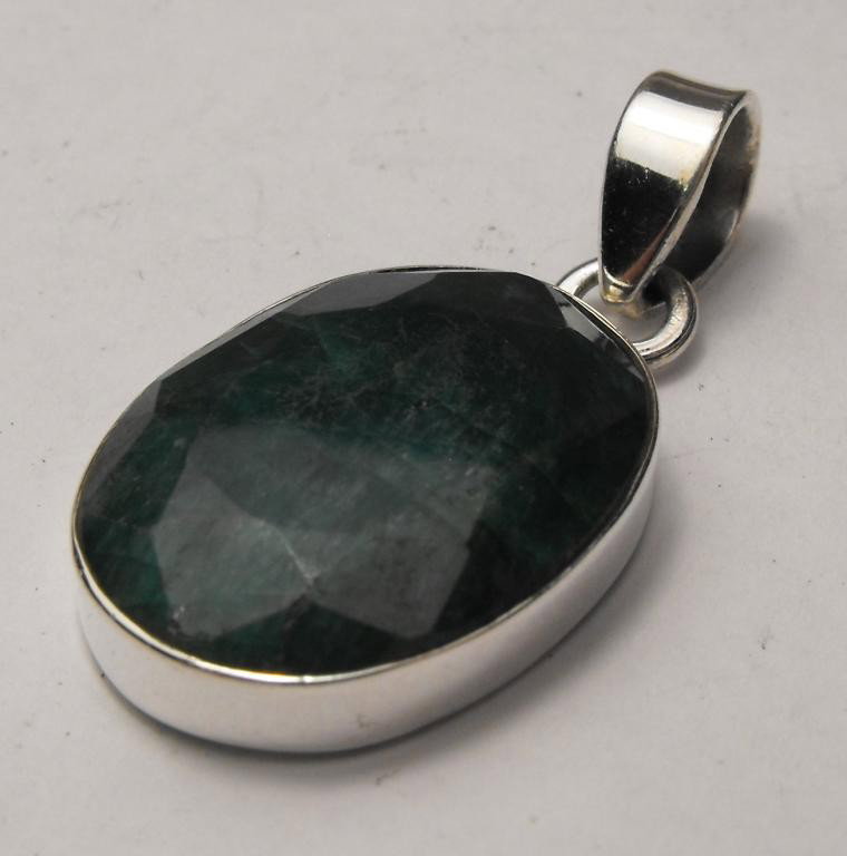 9.72 ct Emerald Pendant Silver $ 975 GG GIA: This item was appraised with the gemstone in mount. Each gemstone has been evaluated on a case by case basis, some stones are higher quality than others and will be more valuable than larger stones of