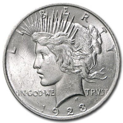 1923 UNC Peace Silver Dollar: We offer at auction some of the best quality tangible assets. We strive to make your bidding experience the best on the net. Weekly sales of large bulk lots, individual lots and simply the most offeri