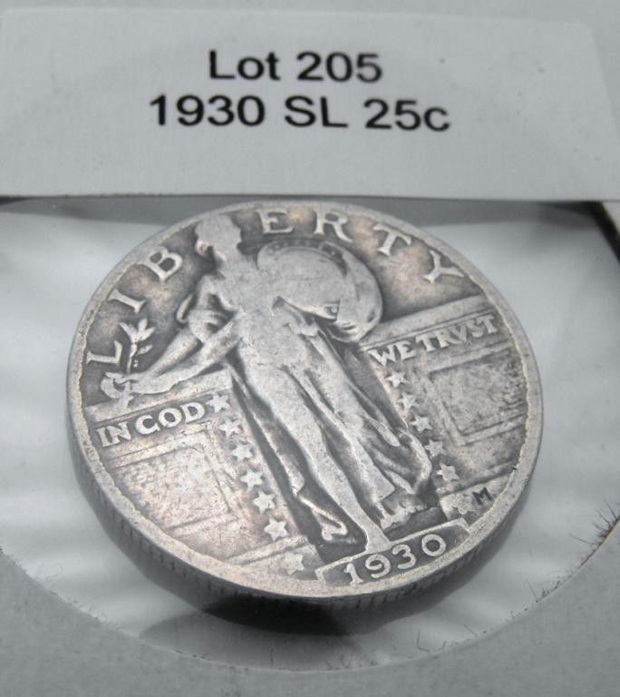 1930 Standing Liberty Quarter: Item is as shown in photo. IMPORTANT - Auction details, Notices & Disclaimers - Please Read fully prior to bidding. Items are sold "as-is" with no guarantees to resale value. All descriptions containe
