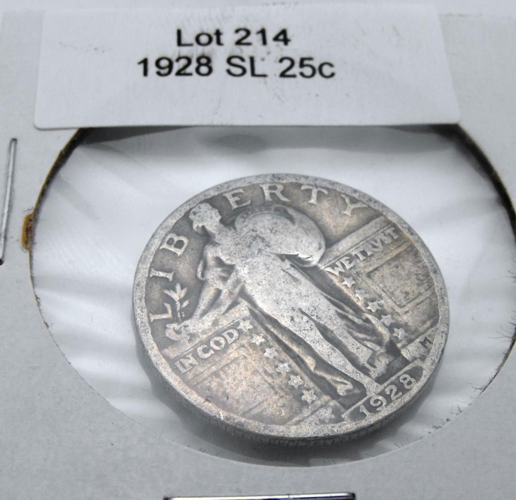 1928 Standing Liberty Quarter: Item is as shown in photo. IMPORTANT - Auction details, Notices & Disclaimers - Please Read fully prior to bidding. Items are sold "as-is" with no guarantees to resale value. All descriptions containe