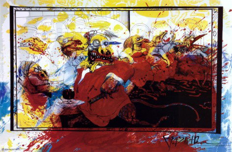 Lizard Lounge by Ralph Steadman Art print: Item is as described in title - Either art print or giclee