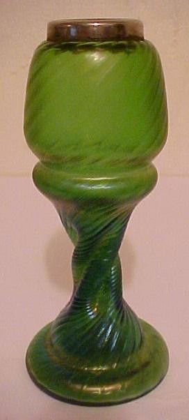 Fine Loetz Twist Neck Vase: Fine Loetz Twist Neck Vase