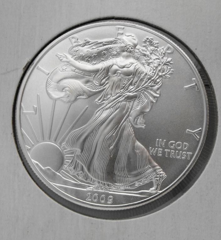 2009 US SIlver Eagle Bullion: A ASE Bullion BU