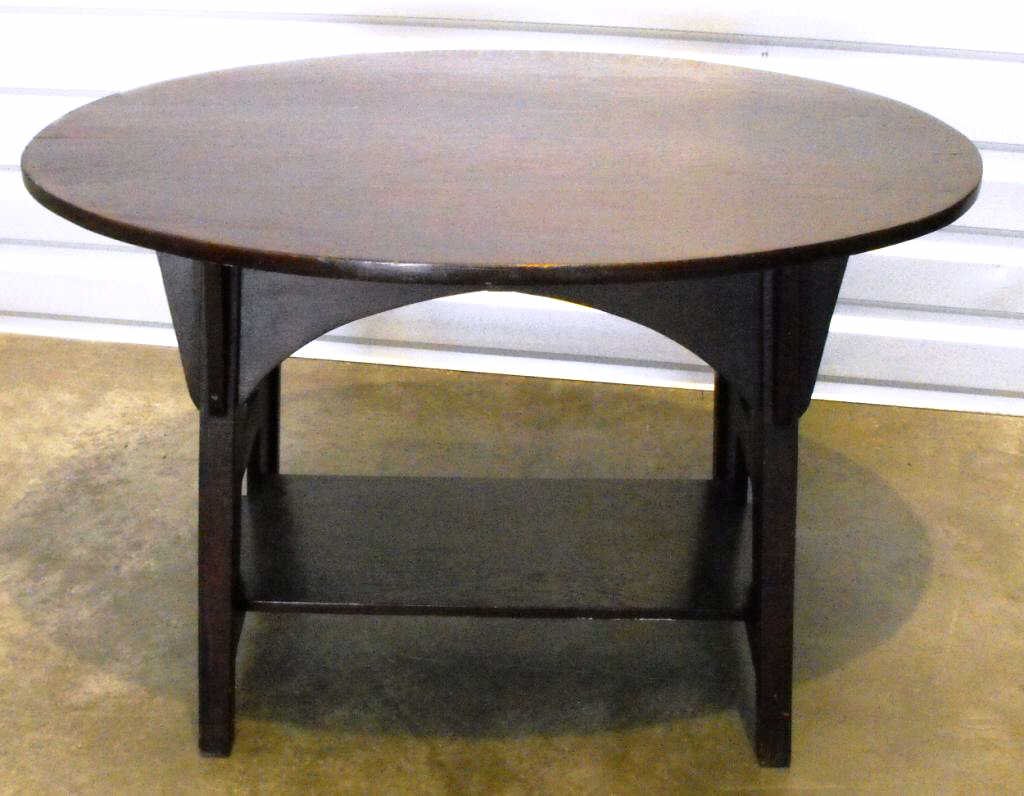 Limbert 1/4'd Oak Oval Library Table: STORAGE UNIT FIND- A dark fumed oak, original finish Limbert peice. Unsigned but attributed by experts in the field. 40x 26 x 30 approx. With its original finish and age nuances.
