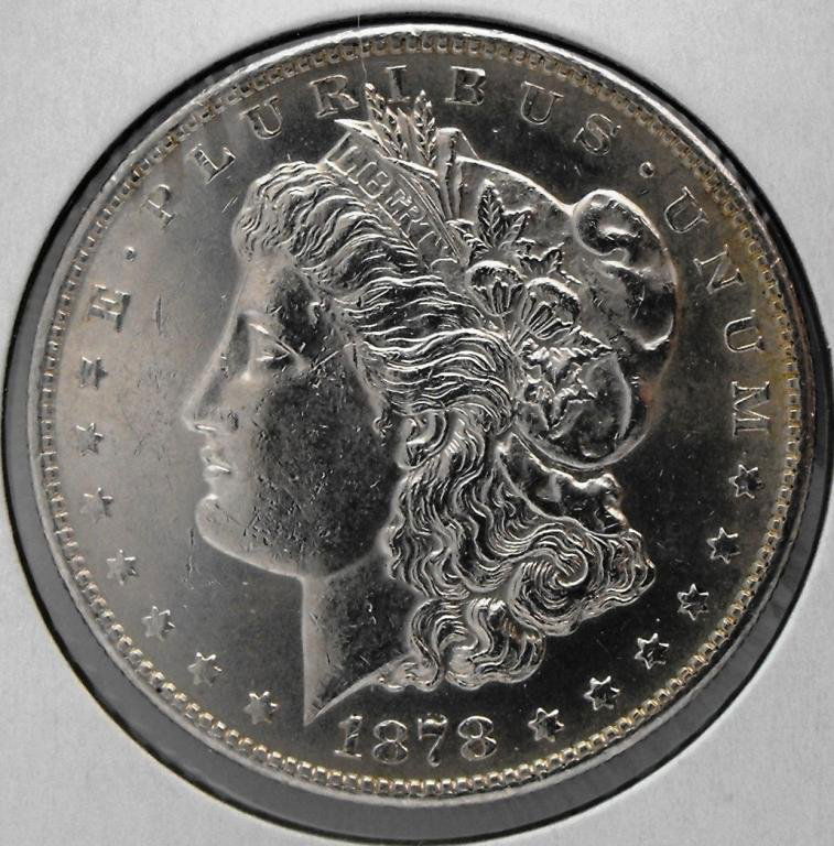1878 s BU Details organ Dollar: A BU morgan dollar
