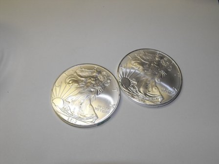 (2) Silver Eagle Bullion