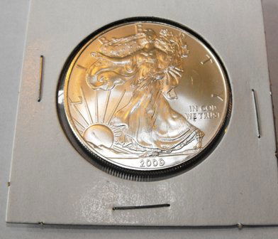 2009 BU Silver Eagle Bullion: Item is as shown in photo