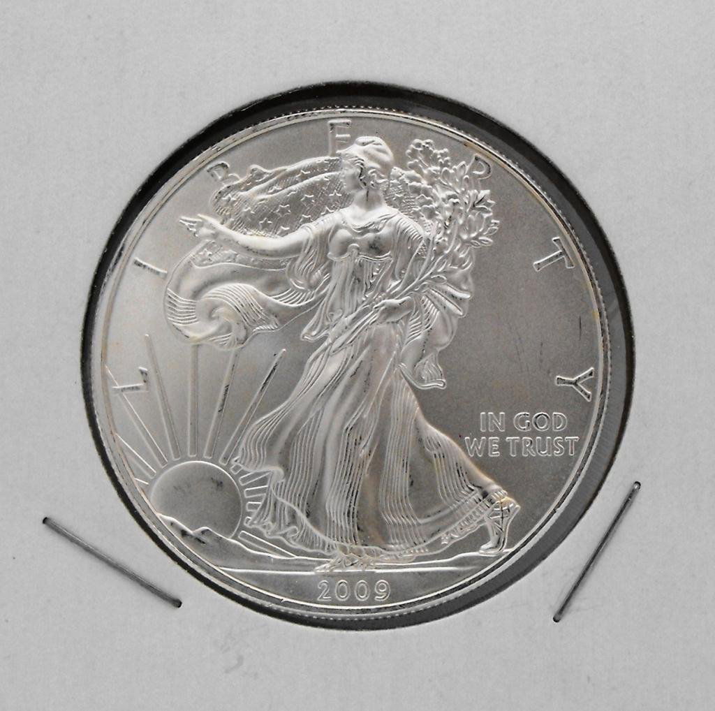 2009 US Silver Eagle UNC: The lot is the exact item in the photo, please use this to determine your own grade and value. Both grade and value are subjective and vary from expert to expert. The item starts bidding at $ 1 you ar