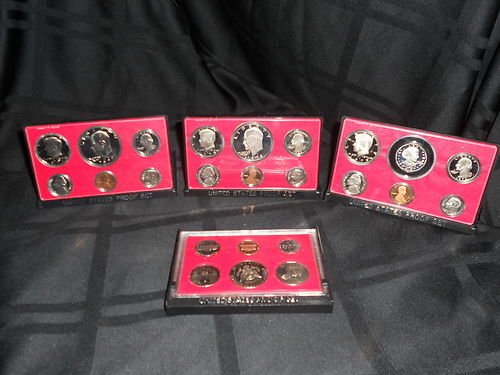 RA- 1979-80-81-82 US Mint Proof Sets: US Minted proof Sets, no boxes.
