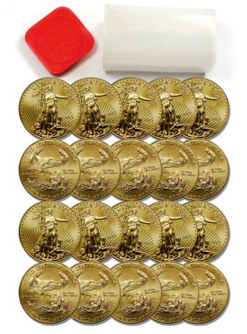 Lot of 20 US GOLD Eagle Bullion Coins: The American Gold Eagle is an official gold bullion coin of the United States. Authorized under the Gold Bullion Coin Act of 1985, it was first released by the United States Mint in 1986.