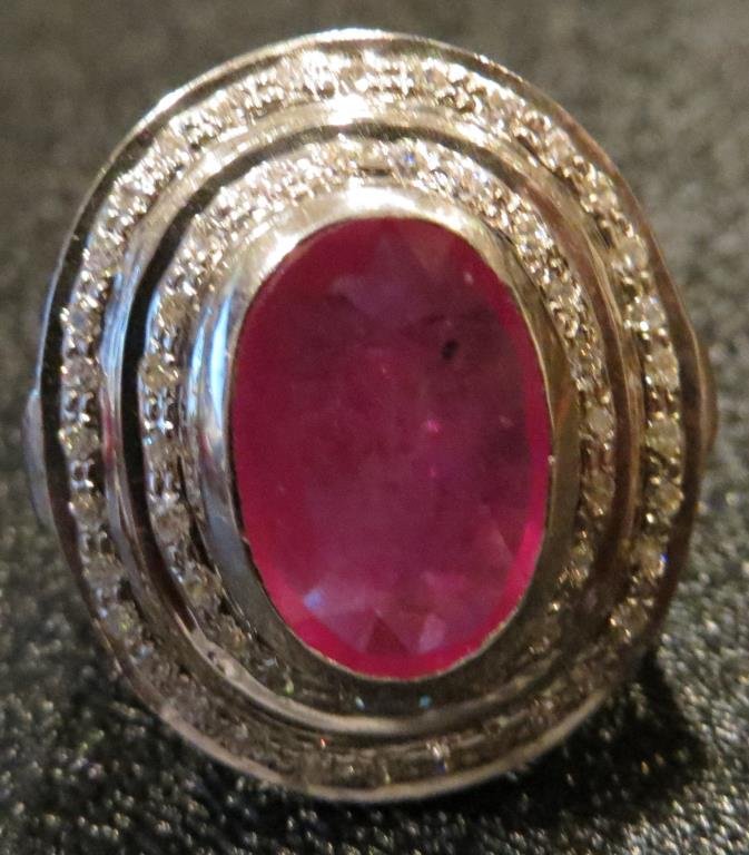 High Grade 5.10 ct Madagasgar Ruby Ring: W/ Certificate Sterling. Item is exact item in photo. Bidder is responsible for all values. All sales are final.