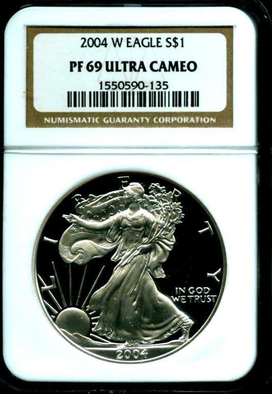 2004 West Point PRF 69 Ultra Cameo ASE: The item has been shown in a high resolution scan, unenhanced so you can make a educated appraisal for yourself. You as the bidder are responsibe for all value and grades.
