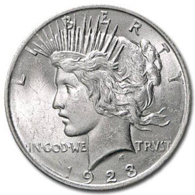 1923 UNC Peace Silver Dollar: We offer at auction some of the best quality tangible assets. We strive to make your bidding experience the best on the net. Weekly sales of large bulk lots, individual lots and simply the most offeri