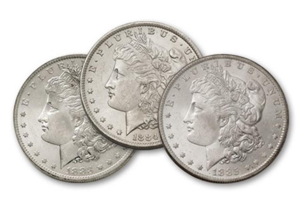 1883-84-85 O BU Morgan Silver Dollars (1 of 1)