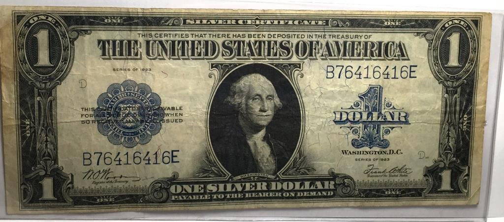1923 Horse Blanket Silver Certificate Au Plus 1923 Horse Blanket Silver Certificate Au Plus
