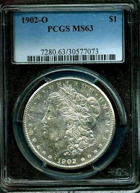 1902 o MS 63 PCGS Morgan Silver Dollar (1 of 2)