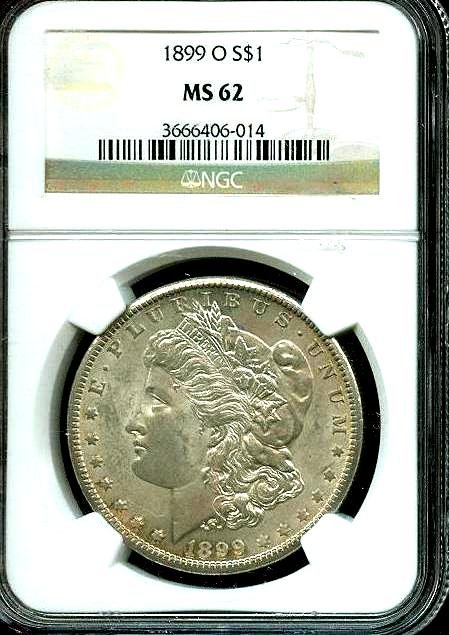 1899 o MS 62 NGC Morgan Dollar (1 of 2)
