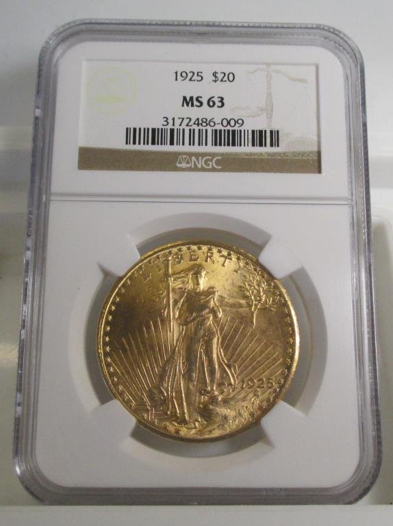 1925 MS 63 NGC $ 20 Saint Gauden's (1 of 1)