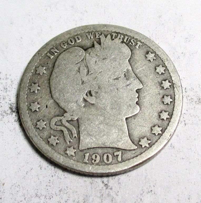 1907 Barber Quarter Dollar (1 of 2)