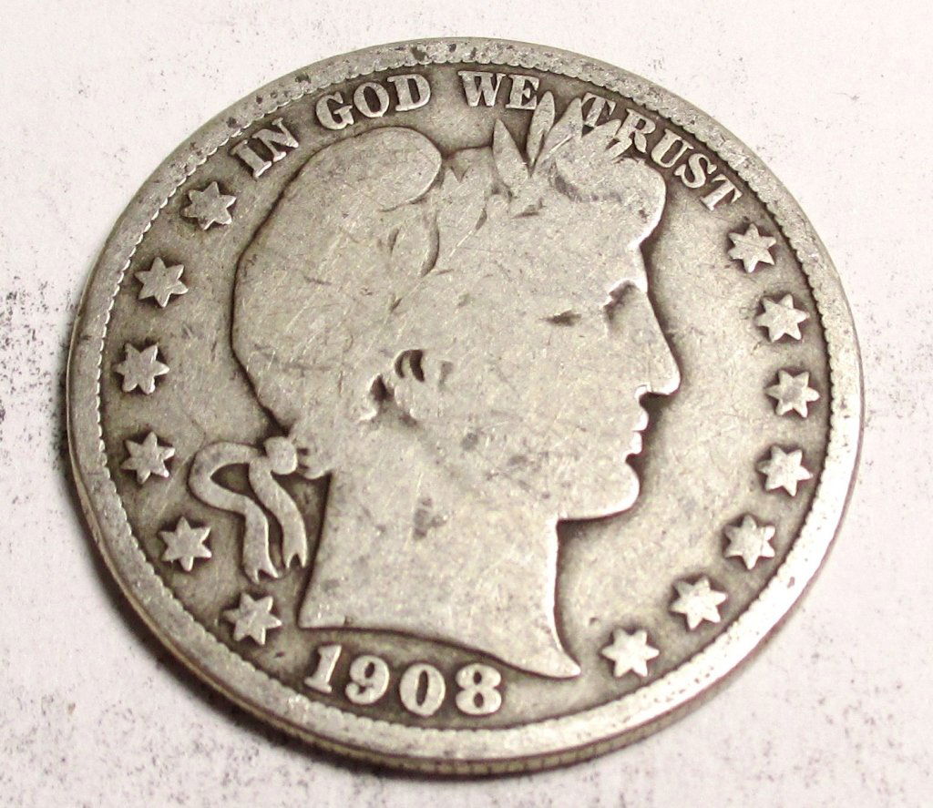 1908 Barber Half Dollar (1 of 2)