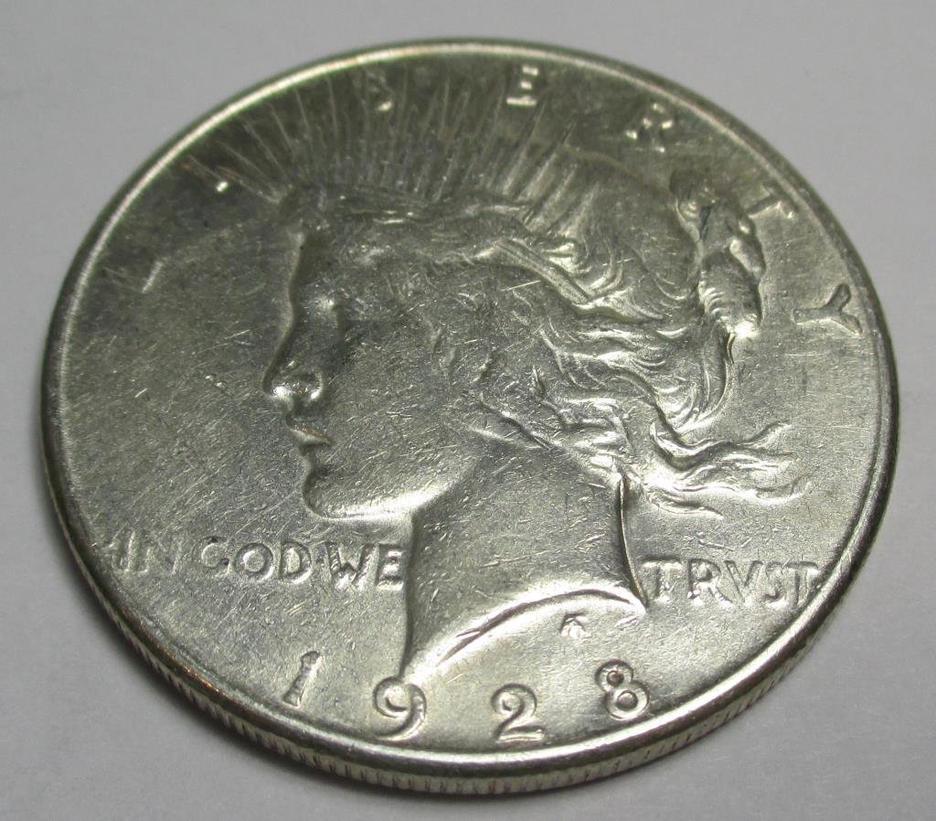1928 S AU Grade Peace Dollar Key Date (1 of 2)