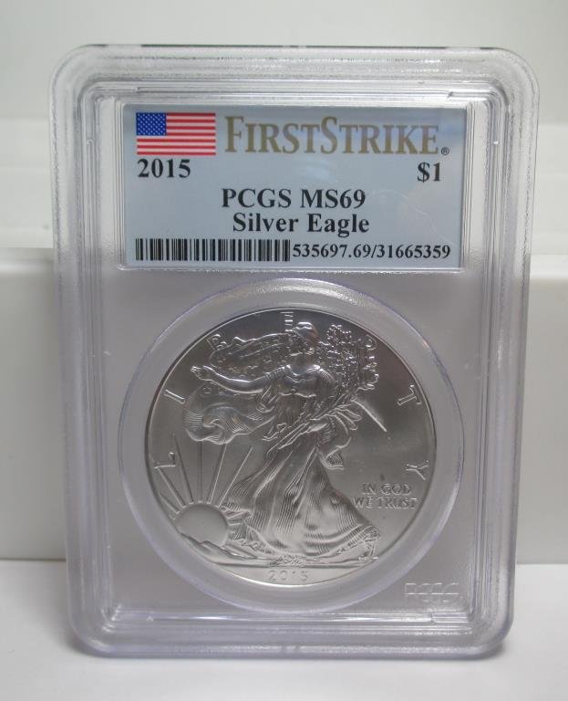 2015 1st Strikes MS 69 PCGS Silver Eagle (1 of 1)