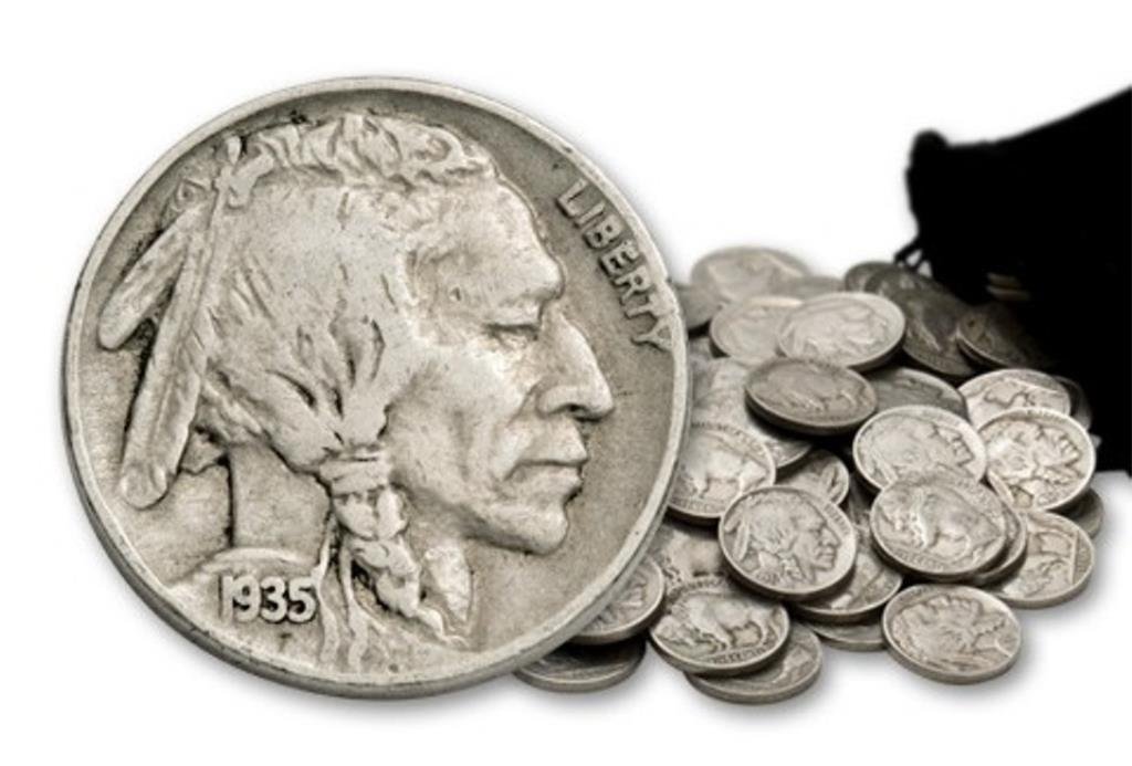 Lot of (100) Full Date Buffalo Nickels (1 of 1)