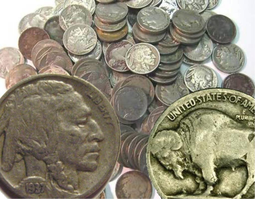 Lot of (50) Full Date Buffalo Nickels (1 of 1)