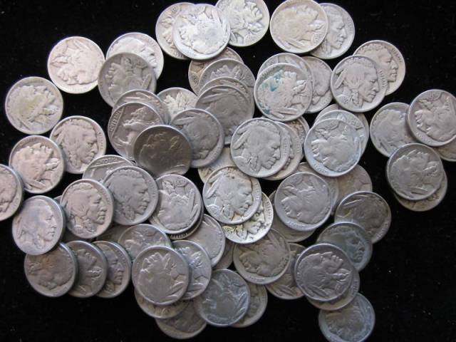 Lot of (100) Readable Date Buffalo Nickels (1 of 1)