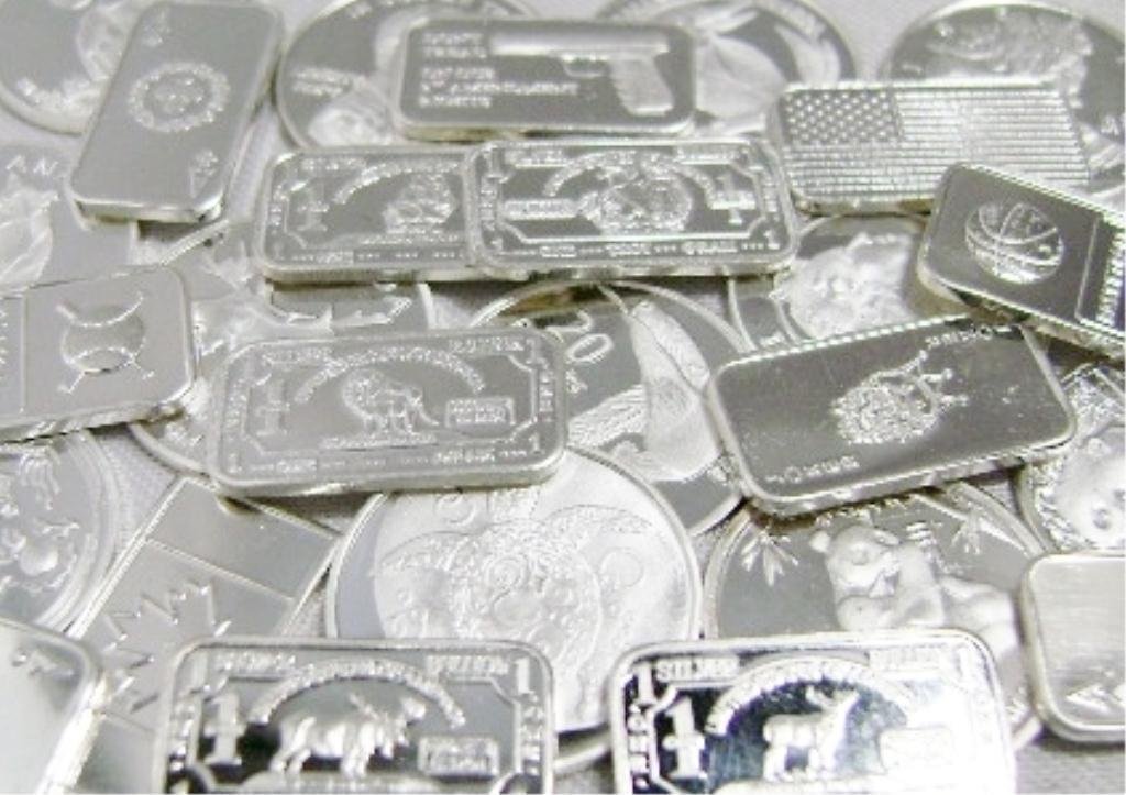 Lot of (10) 1 oz. Silver Bars - Random Maker (1 of 1)