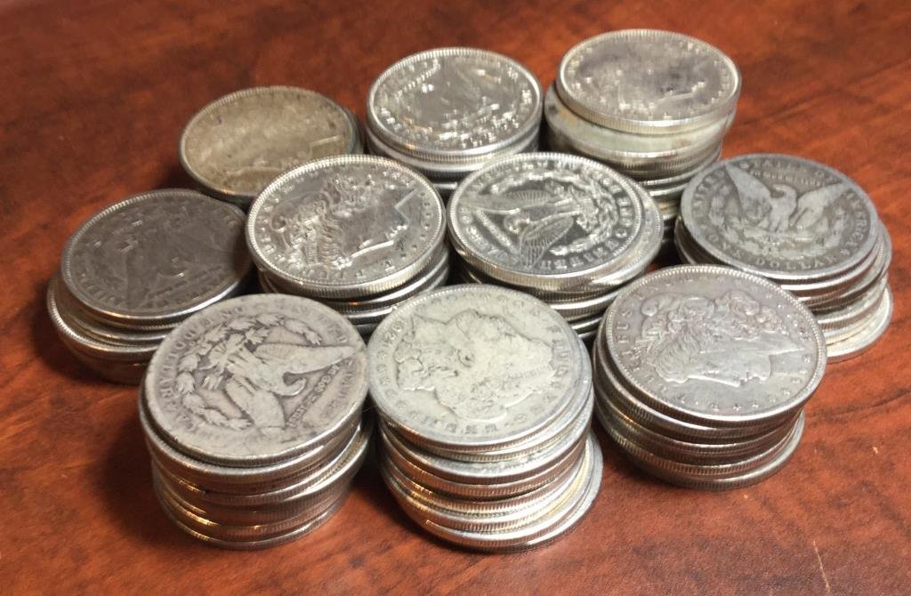 Lot of (100) Morgan Silver Dollars Random Dates (1 of 1)