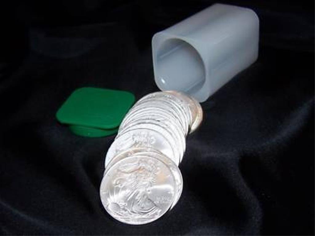 Roll of Mint Issued Silver Eagles (20 pcs) (1 of 1)