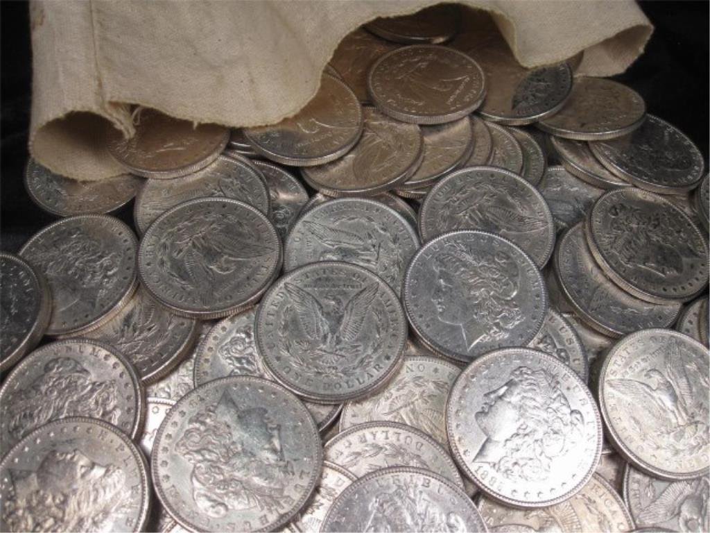 Bank Bag of 200 HIGH GRADE Morgan Dollars (1 of 1)