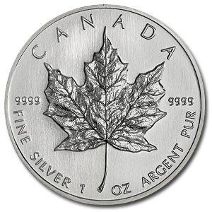 (10) Silver Maple Leaf Bullion 1 oz (1 of 1)