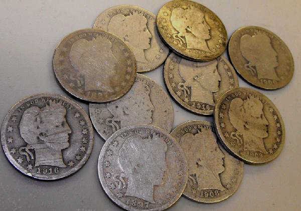 (10) Barber Half Dollars - 90% Silver! (1 of 1)