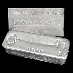 100 OZ Bar Silver various makers (1 of 1)