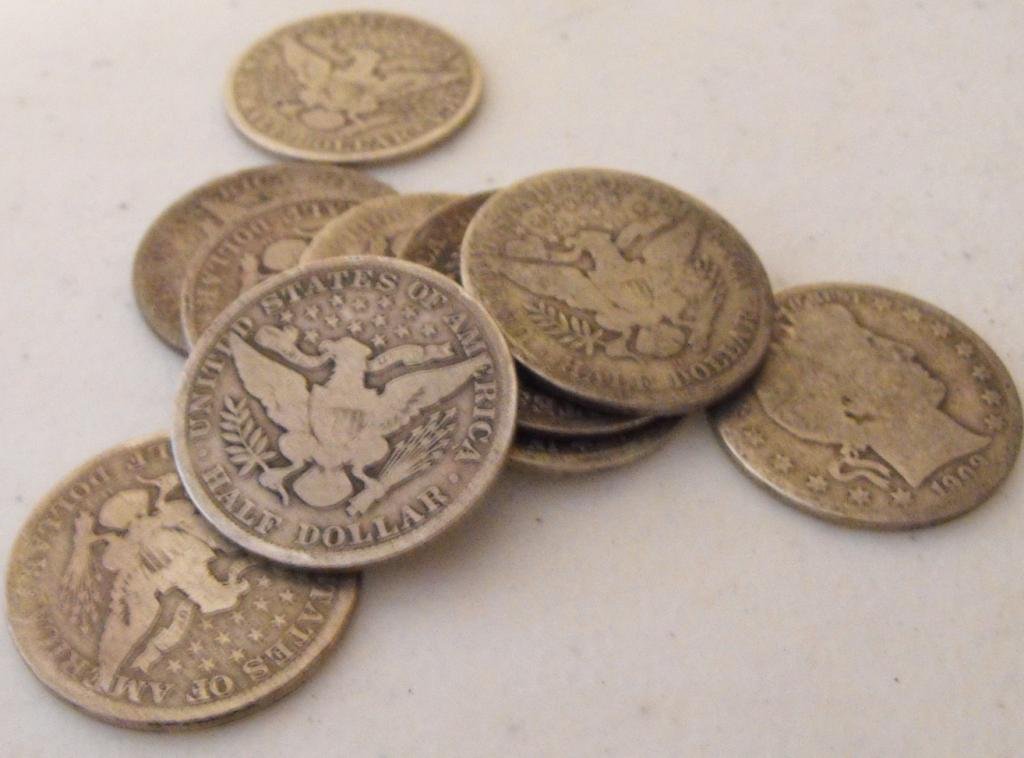 (10) Barber Half Dollars - AG-VG (1 of 1)