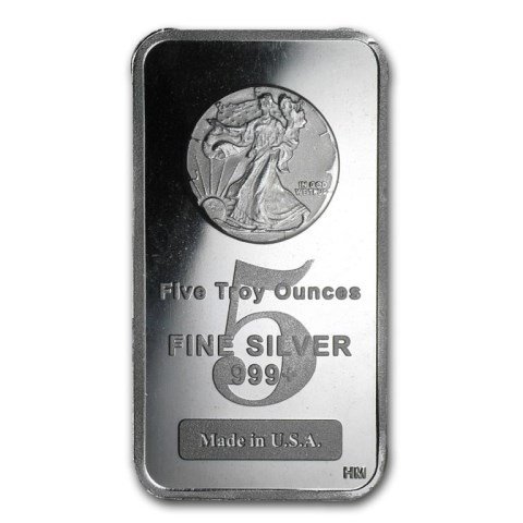 5 oz. Silver Walking Liberty Bar (1 of 1)