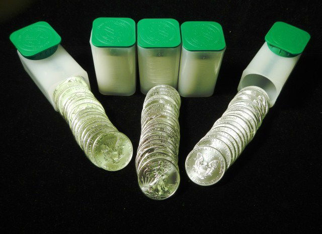Lot of 100 MINT Tube Silver Eagles (1 of 1)