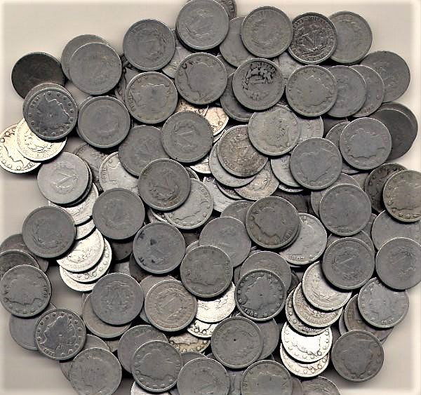 100 V Nickels - Mixed Date and Grades (1 of 1)