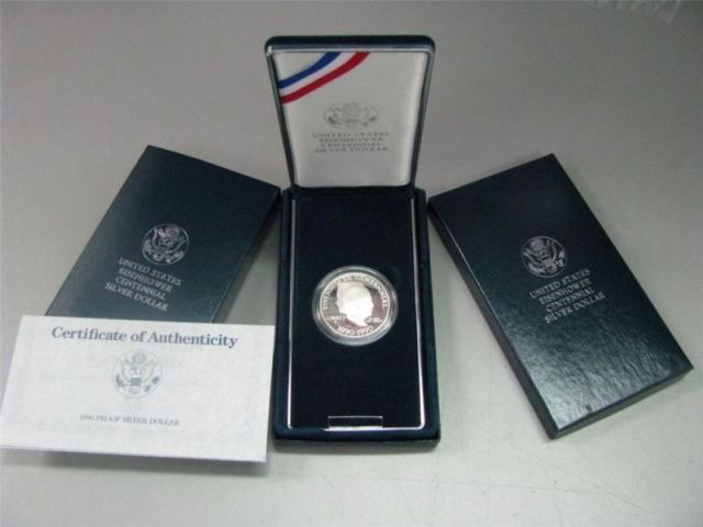 1990 IKE Silver Proof Commemorative (1 of 1)