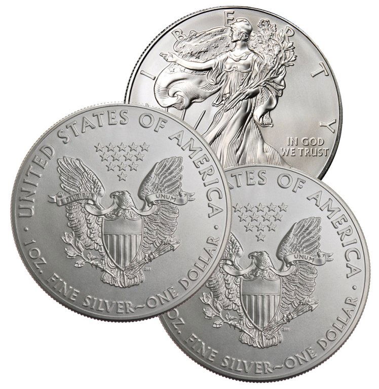 (3) Random Date US Silver Eagles (1 of 1)