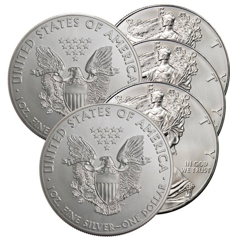 (5) US Silver Eagles- Random Dates (1 of 1)