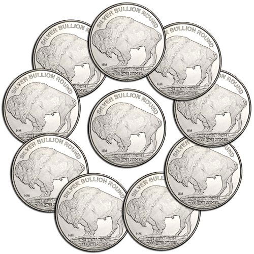 (10) 1 oz. Silver Buffalo Rounds (1 of 1)