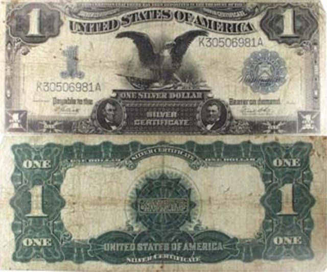 1899 US BLACK EAGLE Silver Certificate G-VG (1 of 1)