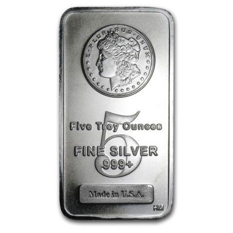 5 oz. Silver Bar - Morgan Design (1 of 1)