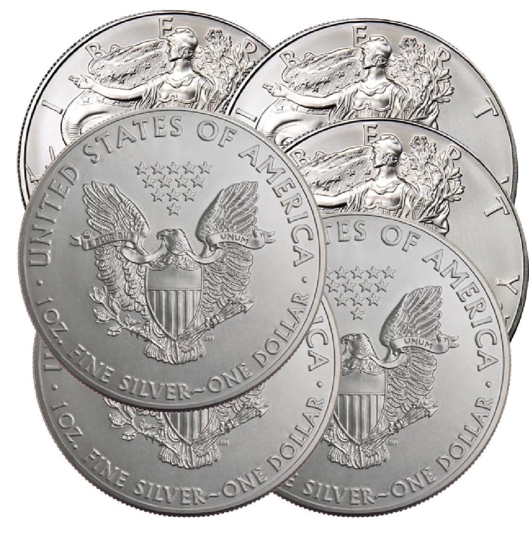 (6) US Silver Eagles- Random Dates (1 of 1)