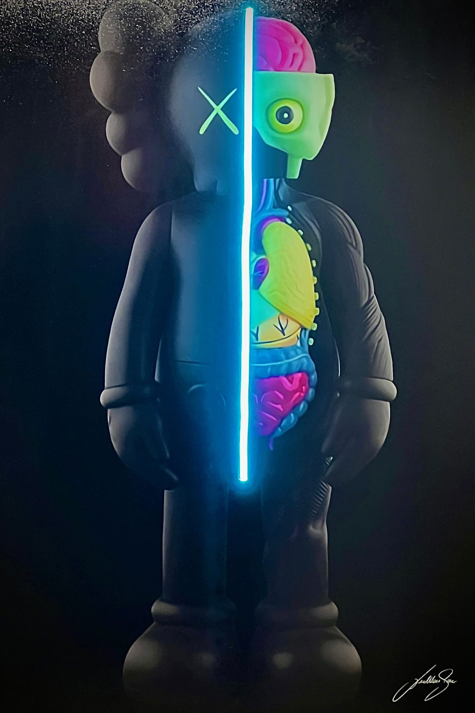 KAWS Dissected Blue | Led Wall Art (1 of 7)